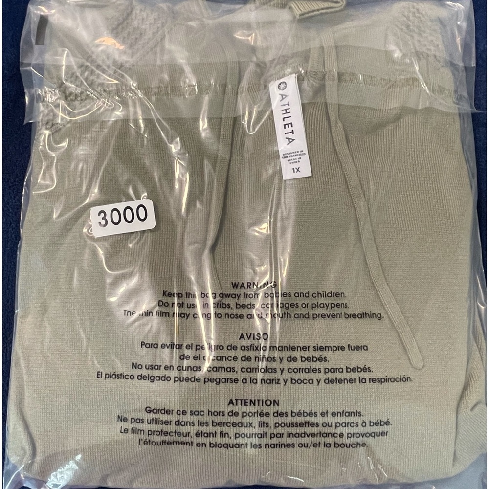 Athleta Evergreen Hoodie Sweater - Olive Green NWT SZ 1X - Picture 10 of 15